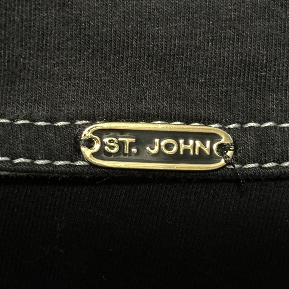 ST. JOHN JACKET EXCELLENT CONDITION BLACK/DARK NAVY WHITE TRIM - Picture 3 of 7